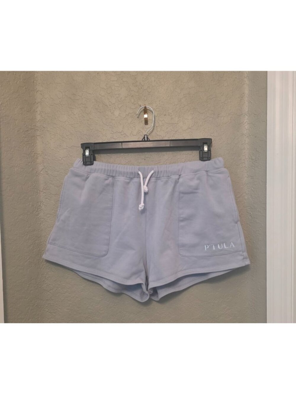 P'tula Gray Fleece Lounge Shorts M Athleisure Loungwear Comfy